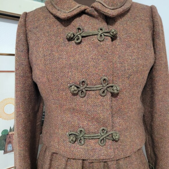 Vintage 1950's Wool 2PC Bolero Jacket and Skirt for Neiman Marcus - Picture 3 of 9